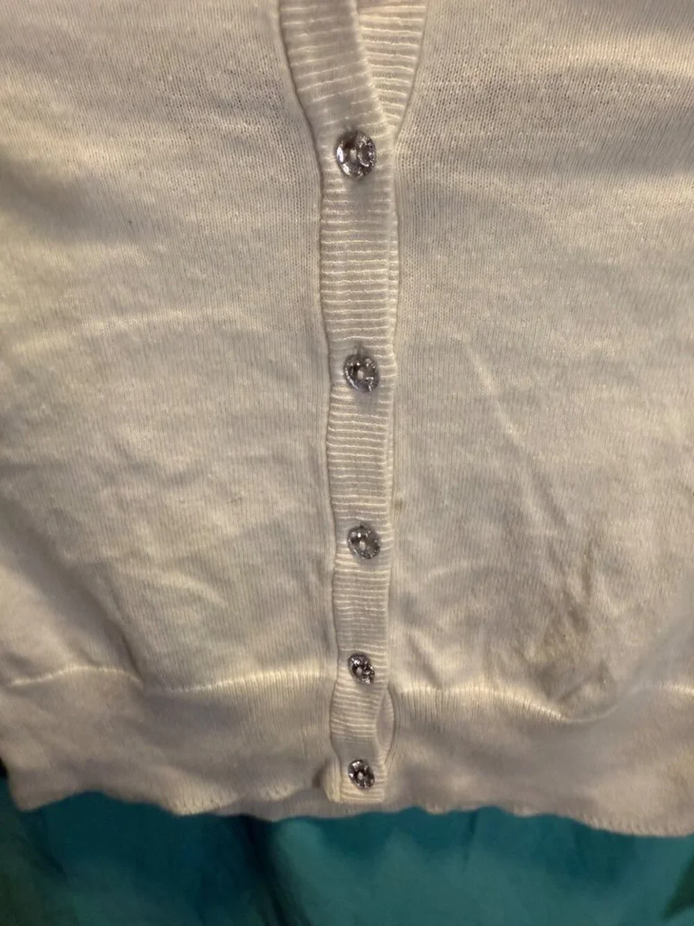 Cat & Jack White Cropped Cardigan Sweater – Girls M (8)